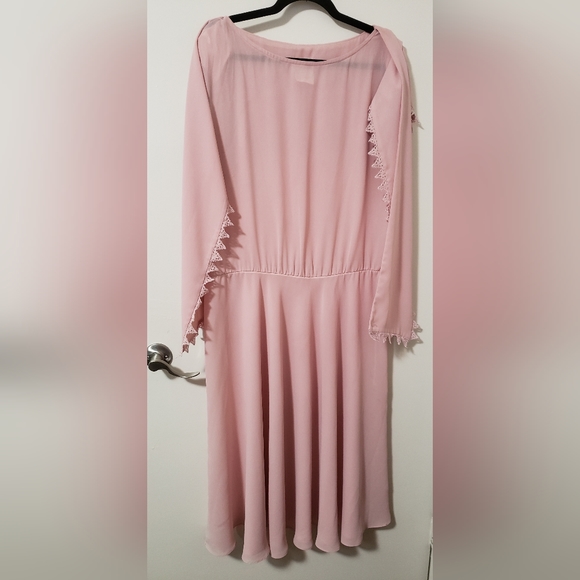 *Vintage* Pink Drape Dress - Picture 2 of 8